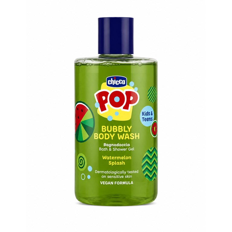 GEL DE BAÑO ESPUMOSO SANDIA (BODY WASH) 300 ML. FORMULA VEGANA. CHICCO