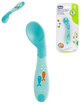 PRIMERA CUCHARA AZUL 8 MESES + CHICCO
