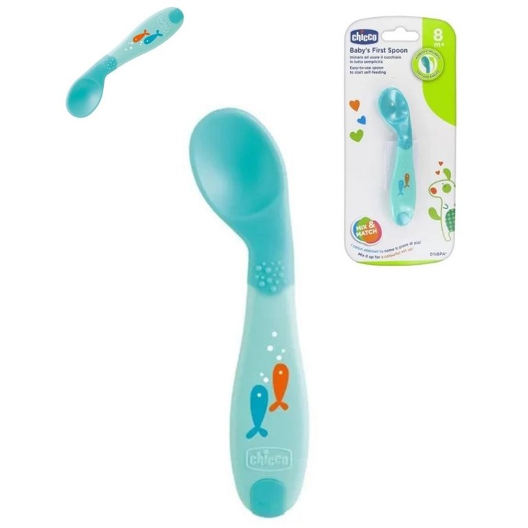 PRIMERA CUCHARA AZUL 8 MESES + CHICCO