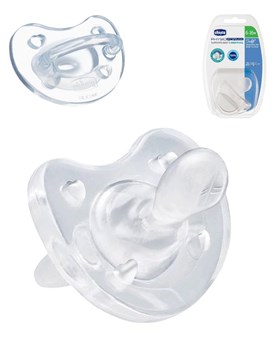 CHUPETE SILICONA PHYSIO SOFT 6-16m -TRASLUCIDO x1. CHICCO