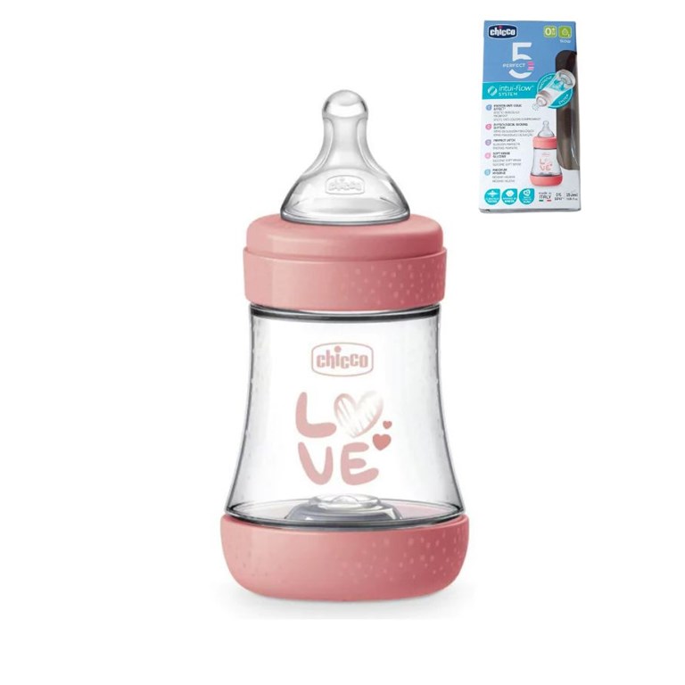 MAMADERA ROSA PERFECT 5 150ML 0+ FLUJO LENTO CHICCO