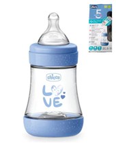 MAMADERA CELESTE PERFECT 5 150ML 0+ FLUJO LENTO CHICCO
