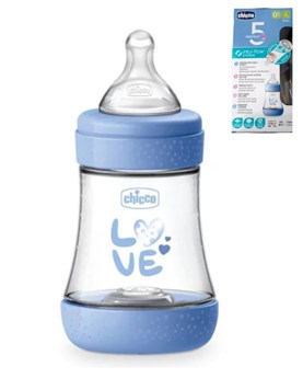 MAMADERA CELESTE PERFECT 5 150ML 0+ FLUJO LENTO CHICCO