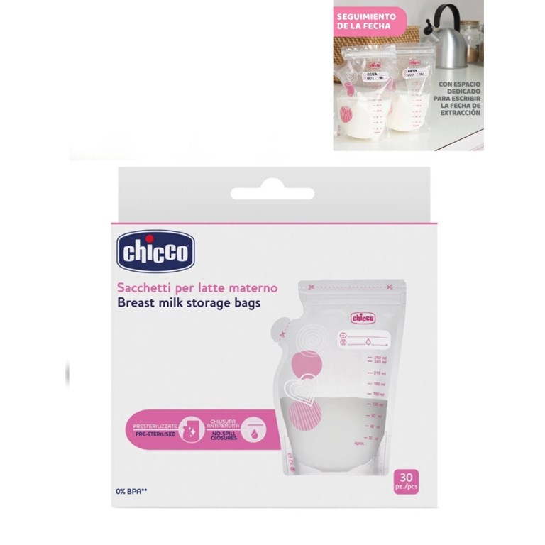 BOLSAS CONTENEDORAS DE LECHE x 30unid. CHICCO