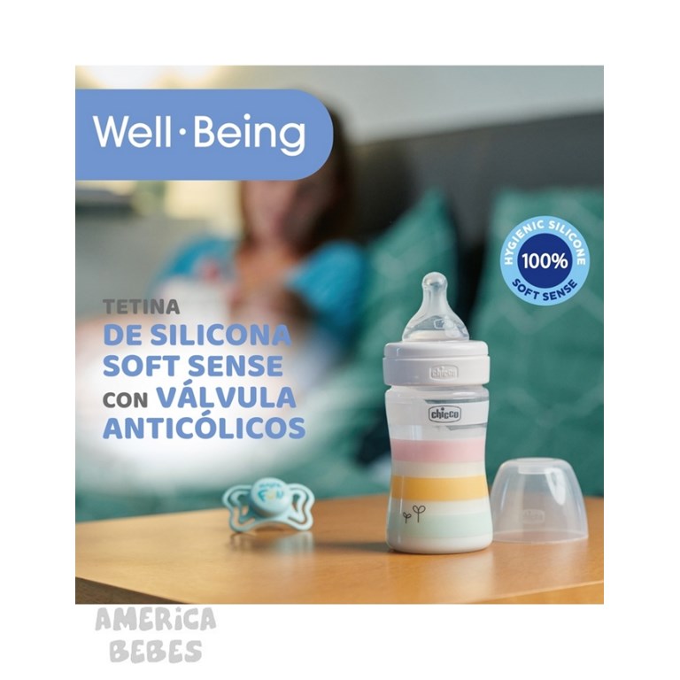 MAMADERA WELL BEING 150ML 0M+ FLUJO LENTO ROSA CHICCO
