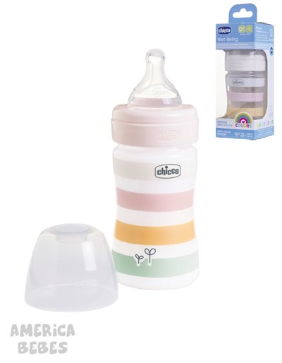 MAMADERA WELL BEING 150ML 0M+ FLUJO LENTO ROSA CHICCO