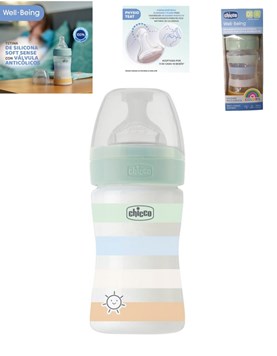 MAMADERA WAELL BEING 150ML 0M+ FLUJO LENTO VERDE CHICO