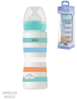MAMADERA WELL BEING 330ML 4M+ FLUJO RAPIDO VERDE CHICCO