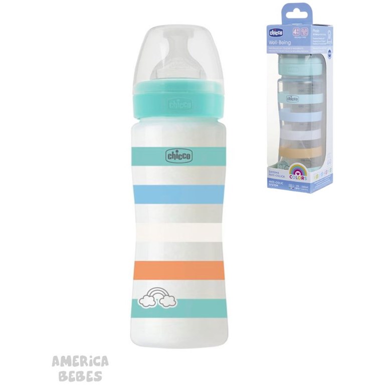 MAMADERA WELL BEING 330ML 4M+ FLUJO RAPIDO VERDE CHICCO