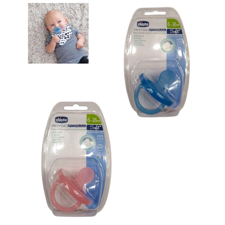 CHUPETE SILICONA PHYSIO SOFT LISO 6-16m x1. CHICCO