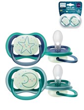 CHUPETE ULTRA AIR DECO NIGHTIME 6-18m NENE x2. AVENT