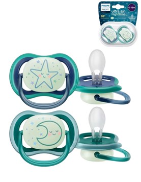 CHUPETE ULTRA AIR DECO NIGHTIME 6-18m NENE x2. AVENT