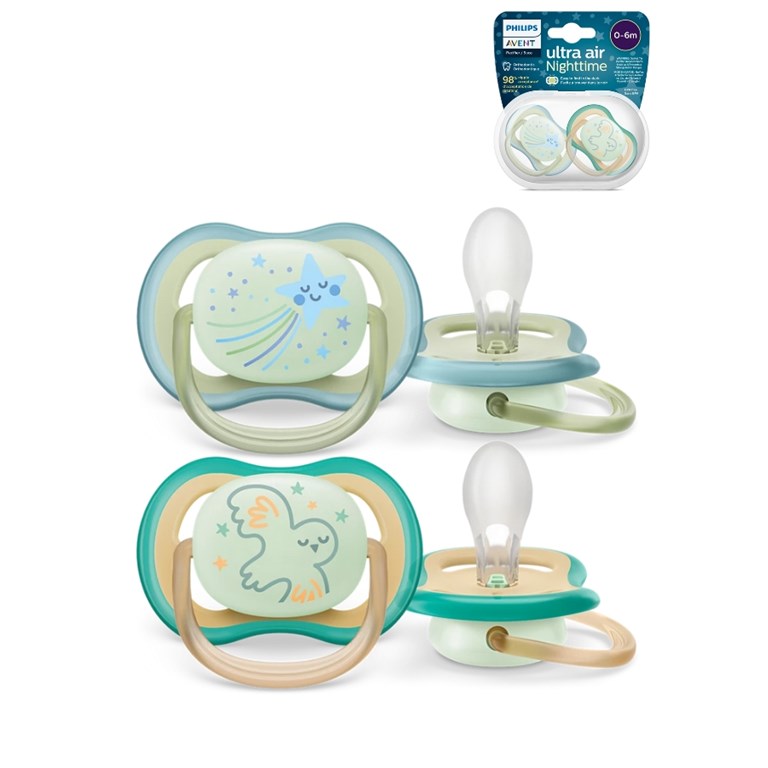 CHUPETE ULTRA AIR Deco NIGHTIME 0-6m NENE x2. AVENT