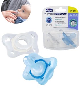 CHUPETES MINI SOFT 0-2m NENE LISO x2. CHICCO