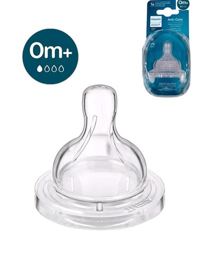 TETINAS 0M+  POR 1 UNIDAD ANTICOLIC REFRESH FLUJO MUY LENTO. AVENT