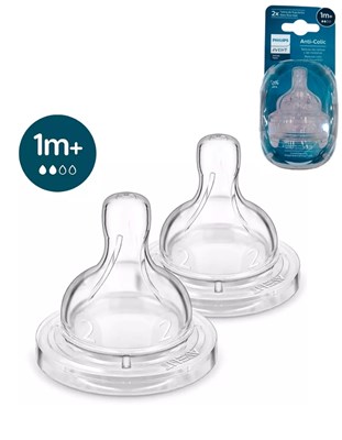 TETINAS 1M+ POR 2 UNIDADES ANTICOLIC REFRESH FLUJO LENTO. AVENT