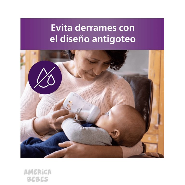 PROMO! SET 3 MAMADERAS NATURAL RESPONSE: ( 125 ML./ 260 ML./ 330 ML. + CEPEILLO) AVENT