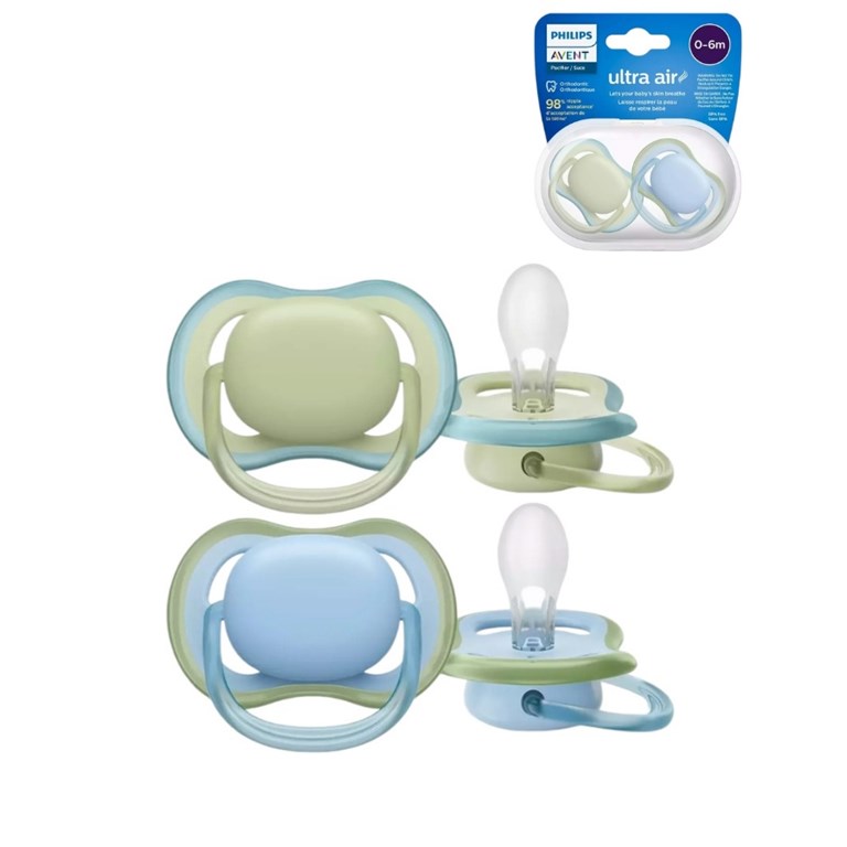 PROMO!  CHUPETE ULTRA AIR LISO 0-6m NENE x2. AVENT