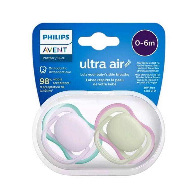 PROMO! CHUPETE ULTRA AIR LISO 0-6m NENA x2. AVENT