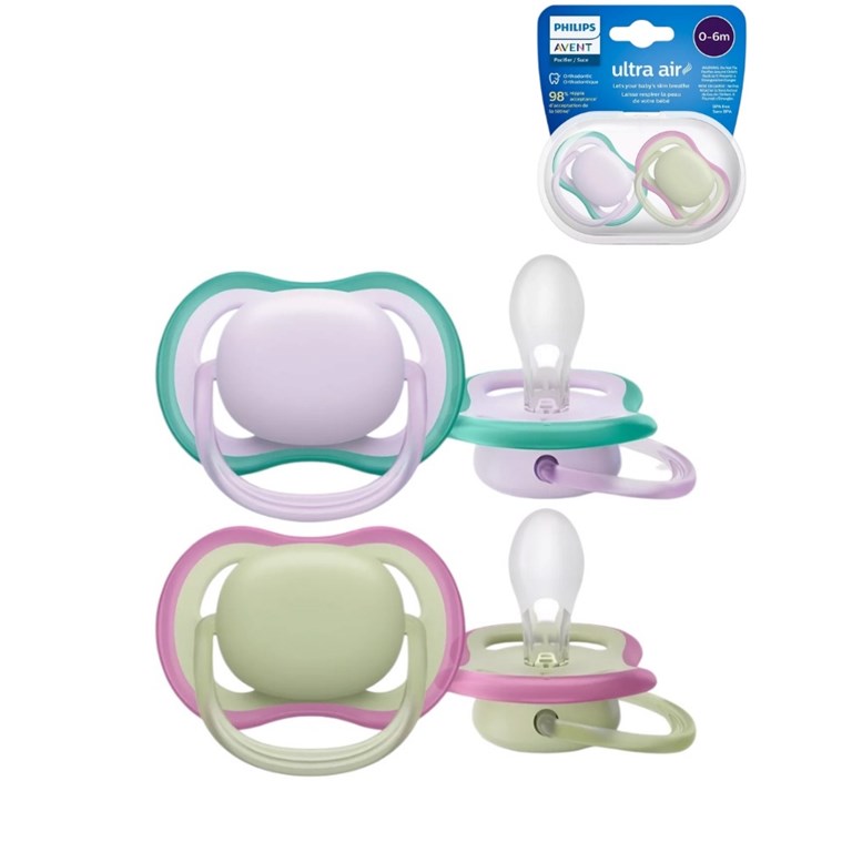 PROMO! CHUPETE ULTRA AIR LISO 0-6m NENA x2. AVENT