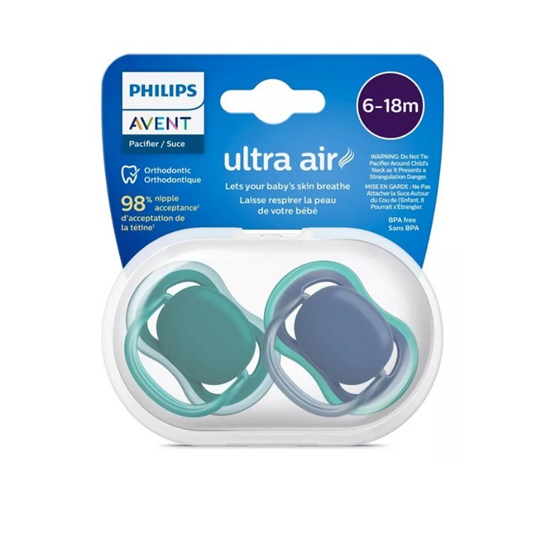 PROMO! CHUPETE ULTRA AIR LISO 6-18m NENA x2. AVENT