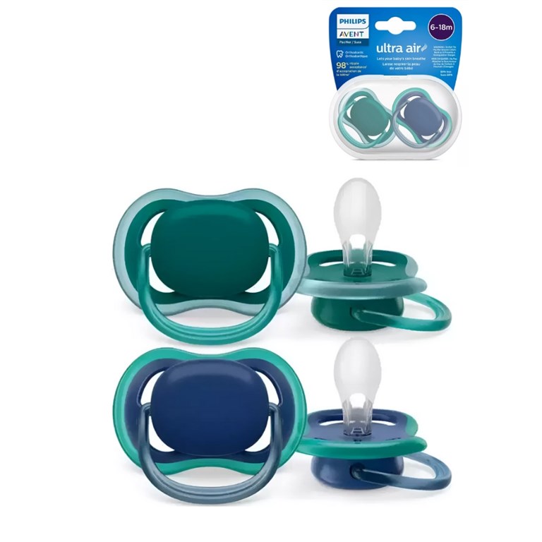 PROMO! CHUPETE ULTRA AIR LISO 6-18m NENA x2. AVENT