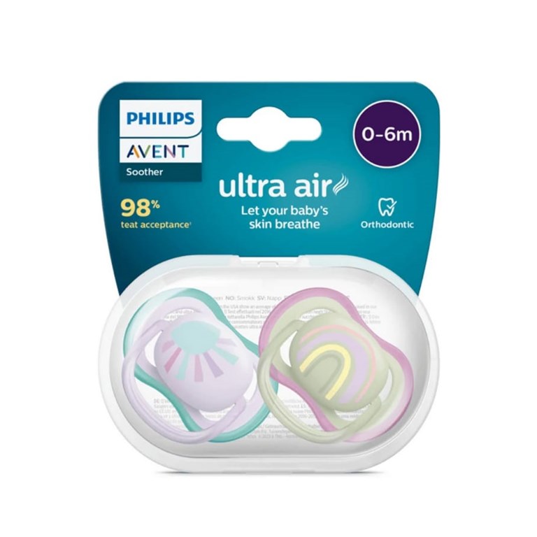 CHUPETE ULTRA AIR Deco 0-6m NENA x2. AVENT