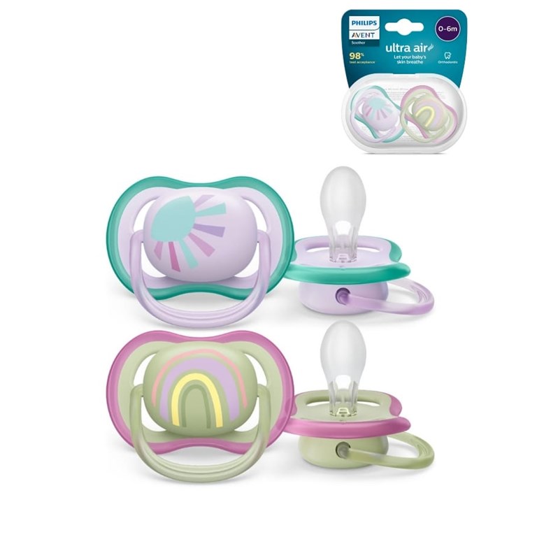 CHUPETE ULTRA AIR Deco 0-6m NENA x2. AVENT