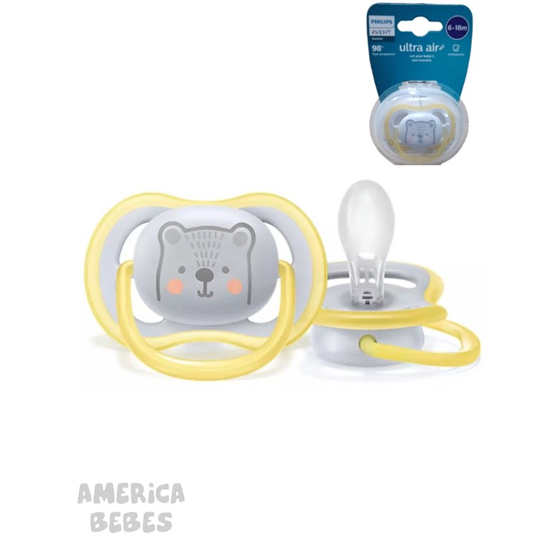 CHUPETE ULTRA AIR DECO OSO 6 A 18 MESES AVENT