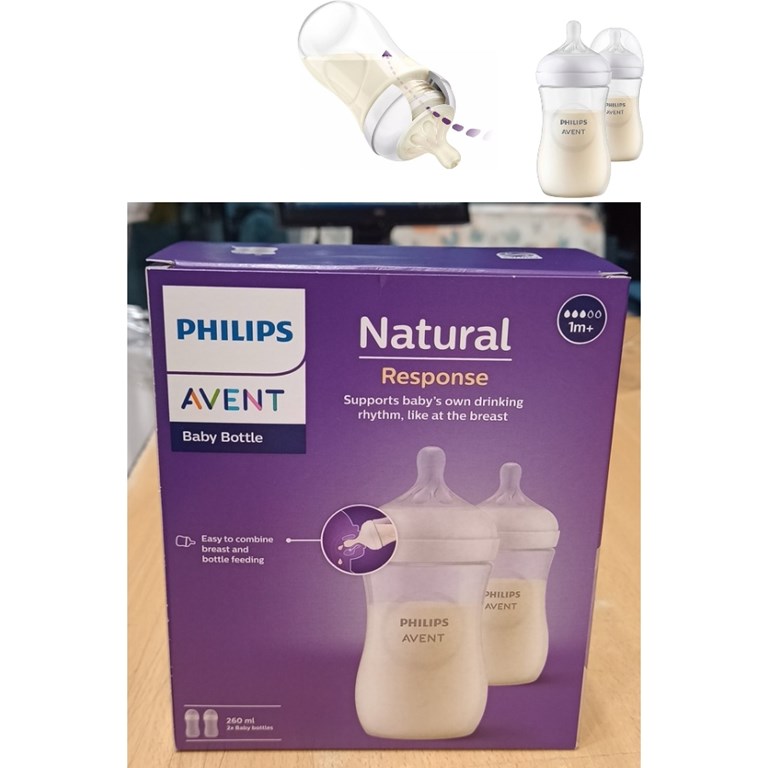 SET MAMADERAS NATURAL RESPONSE 260ml x2 unid. AVENT