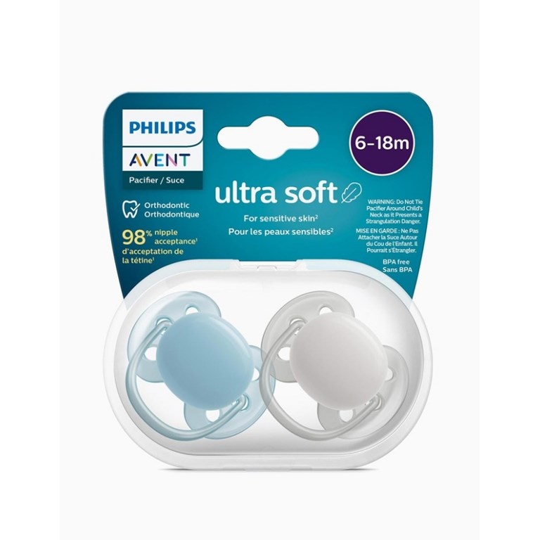 CHUPETE ULTRA SOFT LISO 6-18M NENE x2. AVENT