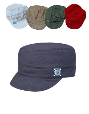 GORRO PARA BEBE DE GABARDINA TIPO MAQUINISTA PONINOS