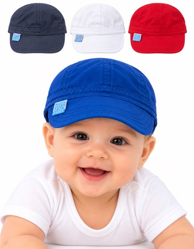 GORRO PARA BEBE DE GABARDINA TIPO MAQUINISTA PONINOS