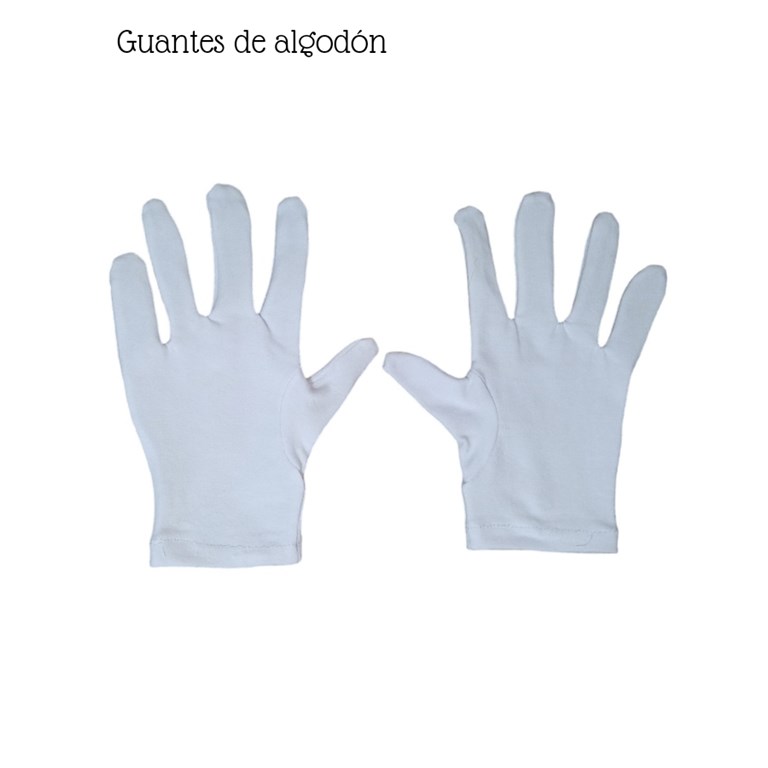 Guantes nene de algodon elastizados 10 a 12 años. Primera comunion. America