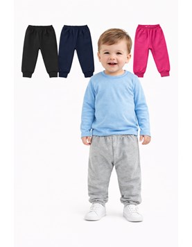 Pantalón jogger bebe c/puño frisa. COLORES SURTIDOS. Petenone.