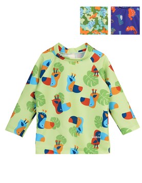 Remera UV+50 manga larga bebe varon estampada. Big bay
