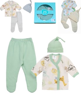 SET BATITA + OSITO + GORRO ZOO. BIG BAY