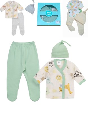 SET BATITA + OSITO + GORRO ZOO. BIG BAY