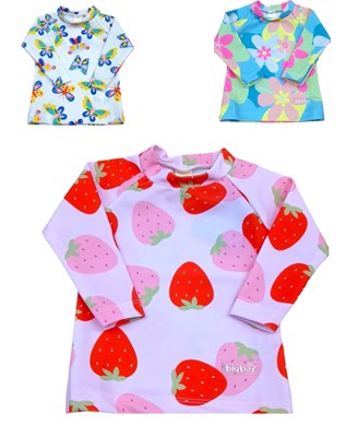 Remera UV+50 manga larga estampado beba. Big bay