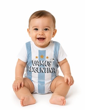 MUN2 BODY MANGA CORTA ESTAMPA ARGENTINA MUNDIAL. BIG BAY