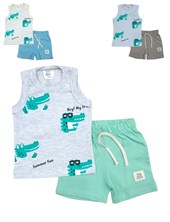 Conjunto: Musculosa estampampa full + Short jersey. Big bay