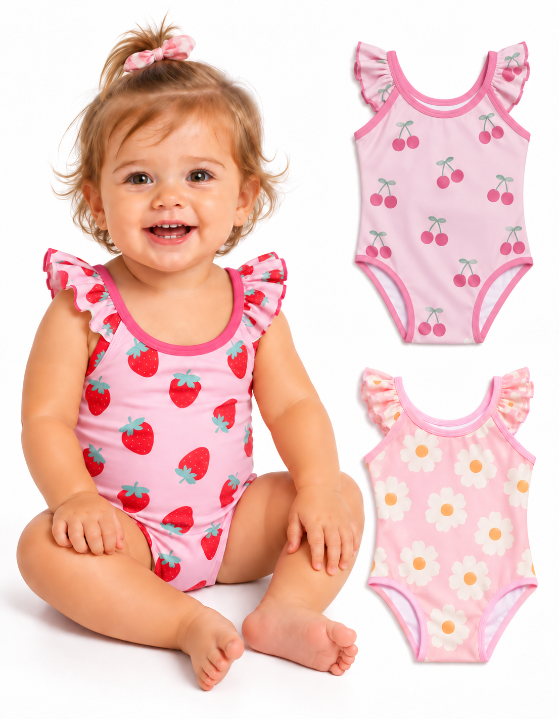Malla enteriza UV+50 beba estampada. Big bay