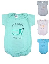 Body americano con estampa central perrito. Big Bay