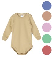 BODY MAMELUCO MANGA LARGA COLORES LISOS. BIG BAY