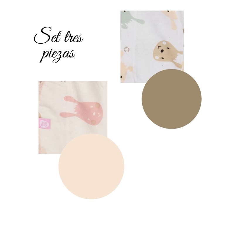Set 3 piezas jersey estampado. Big bay
