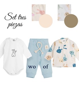 Set 3 piezas jersey estampado. Big bay