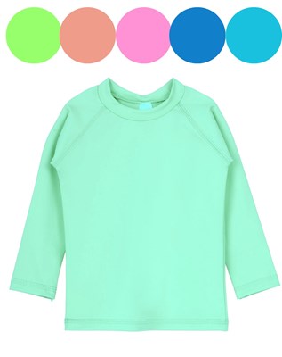 Remera UV+50 manga larga lisa bebe/beba. Big bay
