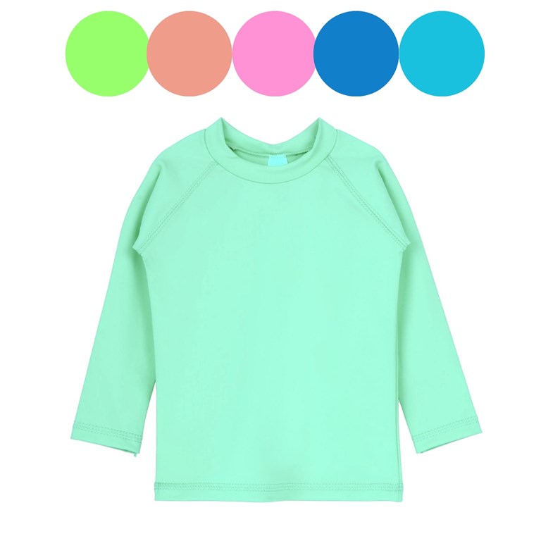 Remera UV+50 manga larga lisa bebe/beba. Big bay