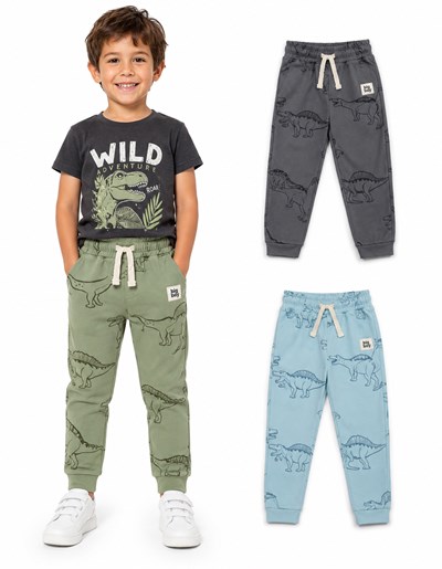 PANTALON BABUCHA NENE ESTAMPA DINOS. BIG BAY