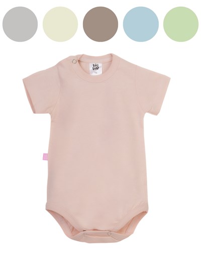 BODY MAMELUCO MANGA CORTA COLOR LISO. BIG BAY